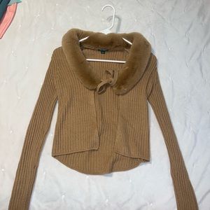 Cutest Fur Neck Lined Sweater!!